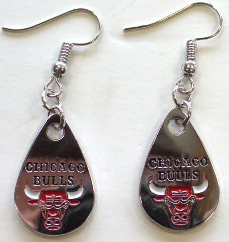 Chicago Bulls Teardrop Earrings Cover