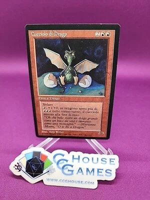 Dragon Whelp Revised Italian FBB Miscut Off Center Misprint Rare MTG *CCGHouse* - Image 1 of 4