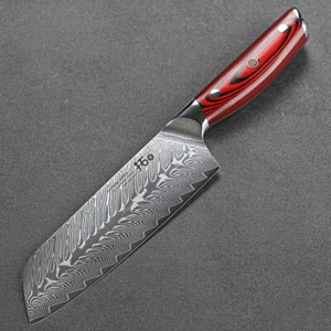 Japanese 7'' Santoku Knife Japan VG10 Damascus Steel Kitchen Chef Chief Knife - Picture 1 of 5