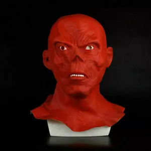 Halloween Horror Masquerade Red Skull Mask Cosplay Zombie Party Superhero Mask - Picture 1 of 11