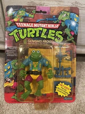 Tortugas Ninja TMNT Pop Up Display Genghis Frog Moc Vintage 1989 NUEVO con ERROR? Foto 1 de 4