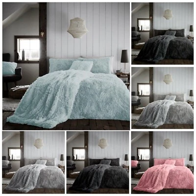 GAVENO CAVAILIA Teddy Hug and Snug Duvet Cover Set Throws Fluffy Soft Cushion Covers Warm Cosy