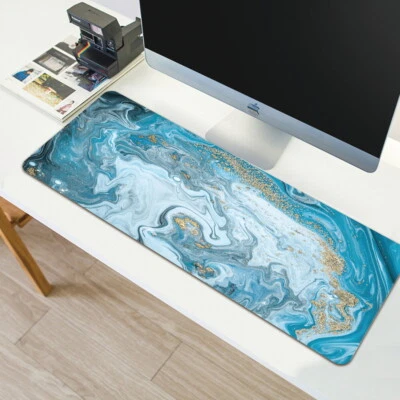 Marble Printed Office Home Desk Pad Writing Mat Leather Keyboard Mouse MatPad - Image 1 of 4