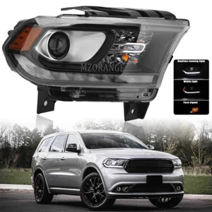 Fit For Dodge Durango 2014-2021 Headlamp HID W/ LED DRL Black RH Passenger Side - Picture 1 of 13