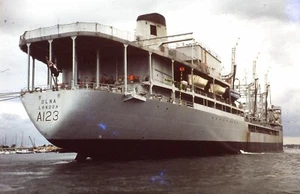 35mm Colour Slide - RFA Royal Fleet Auxiliary Tanker Olna A123 - 1970s I Think - Picture 1 of 1