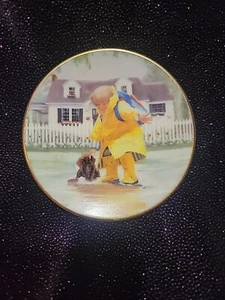 DANBURY MINT DONALD ZOLAN  WESTIE WEATHER PUPPY PALS PLATE  - Picture 1 of 3