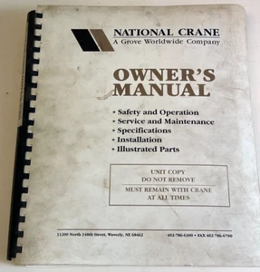 National Hydraulic Gelenkkrane Serie 500D Benutzerhandbuch S/N 32320 - Bild 1 von 4