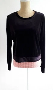 George Size 12-14 Purple Velvet Velour Crop Top Long Sleeves - Picture 1 of 5
