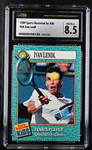 Ivan Lendl 1989 Sports Illustrated for Kids Tennis Card CSG graded 8.5 NrMt-Mt+ - Bild 1 von 2