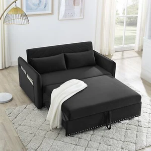 MH Sleeper Sofa Bed w/USB, 3-in-1 Adjustable, Pull-Out, 2 Lumbar Pillows - Picture 1 of 12