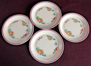 Corelle ~ ABUNDANCIA bayas y melocotones ~ 4 platos de ensalada ~ V bueno, usado - Imagen 1 de 4