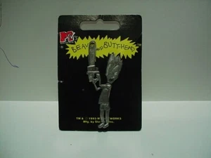 Pewter Bevis & Butt Head Tac Pin 1993 M-tv (Butt-Head W/ chain saw) - Picture 1 of 2