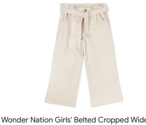 Jeans Girls Wonder Nation Jeans, Size XXL, 18. of cream wide leg cropped jeans. - Picture 1 of 17