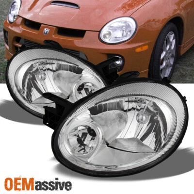 Fit 2003-2005 Dodge Neon Replacement Headlights Headlamps Lights L+R 03 04 05 - Image 1 of 4