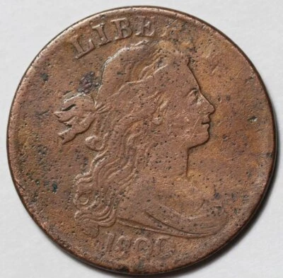 1800/1798 Draped Bust Large Cent - Style 1 - US 1c Copper Coin - Image 1 of 4