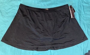 Dana Buchman Solid Black Flattering Fit Plus Skirted Swimsuit Bottom 16W (C15) - Picture 1 of 1