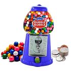 Gumball Machine for Kids 8.5" - Coin Operated Toy Bank - Dubble Bubble Gum Blue