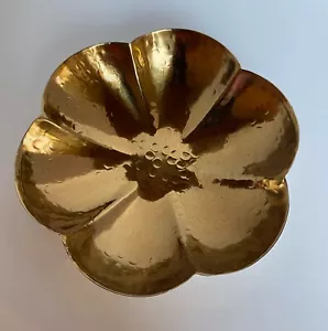 Creative Co-Op 4 3/4" Steel Flower Shape Bowl Polished Brass - Picture 1 of 3