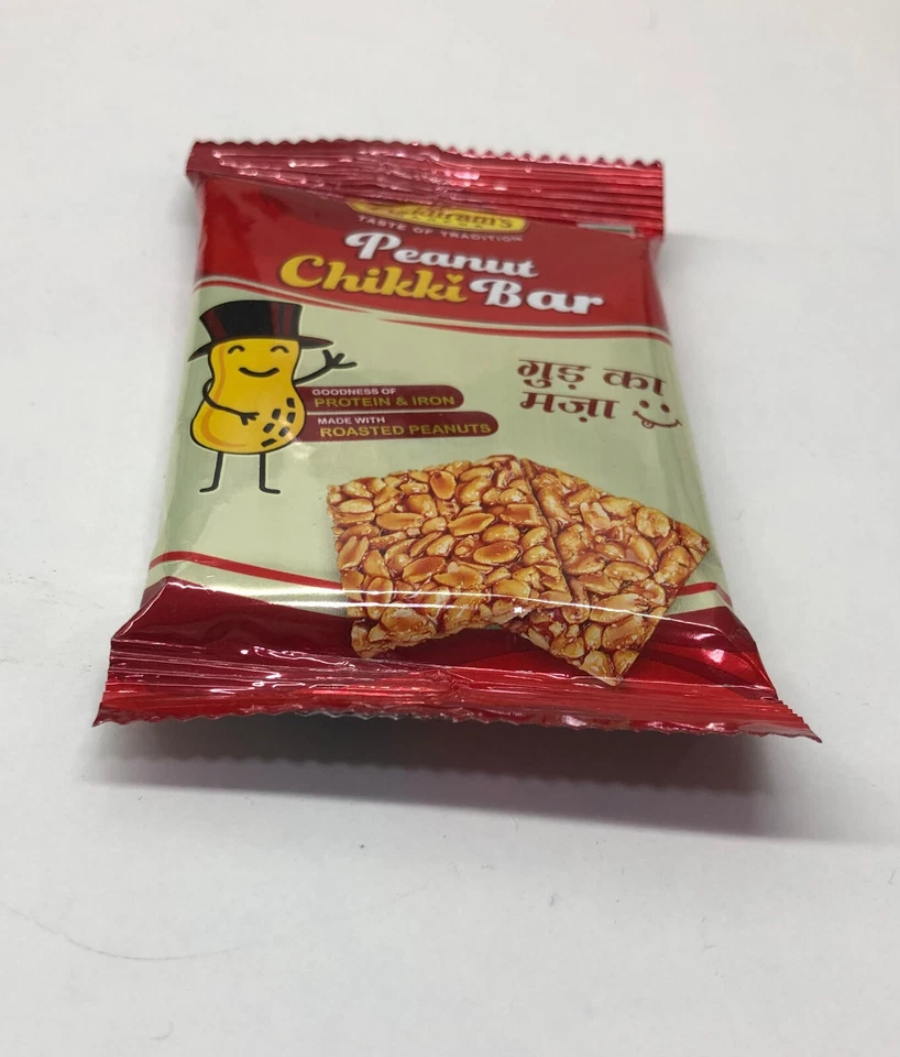 RSINC Peanut Chikki Bar Deliciosos, Crujientes, Dulces Snacks Aprox 400 gm Pack 10 Foto 1 de 1