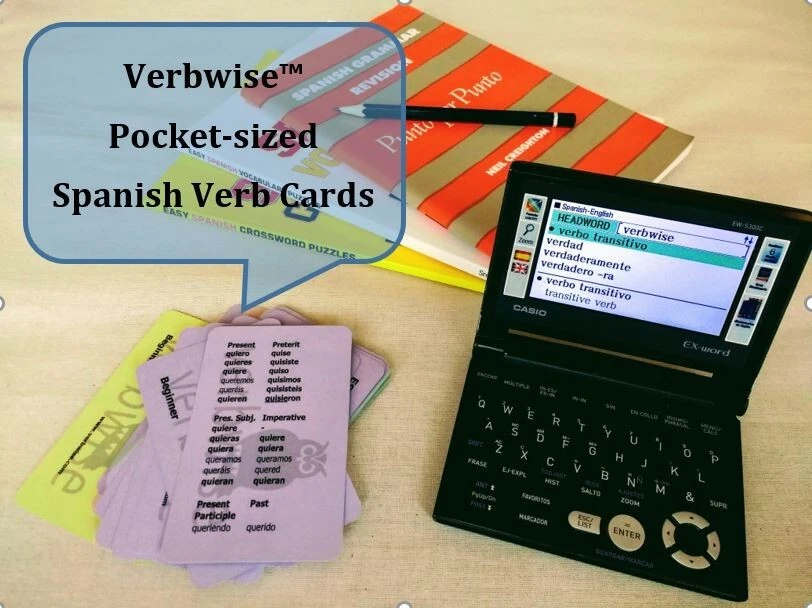 Spanish Verb Flashcards with conjugations - pocket-sized - beginner pack - Image 1 of 4