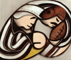 Referee Art Penality Flag Vintage Football Painting For Sale By Artist Tommervik - Picture 1 of 1