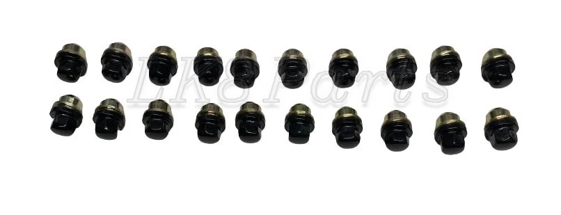 Land Rover Defender 90 110 porca de roda preta conjunto de 20 RRD500560B nova - Imagem 1 de 4