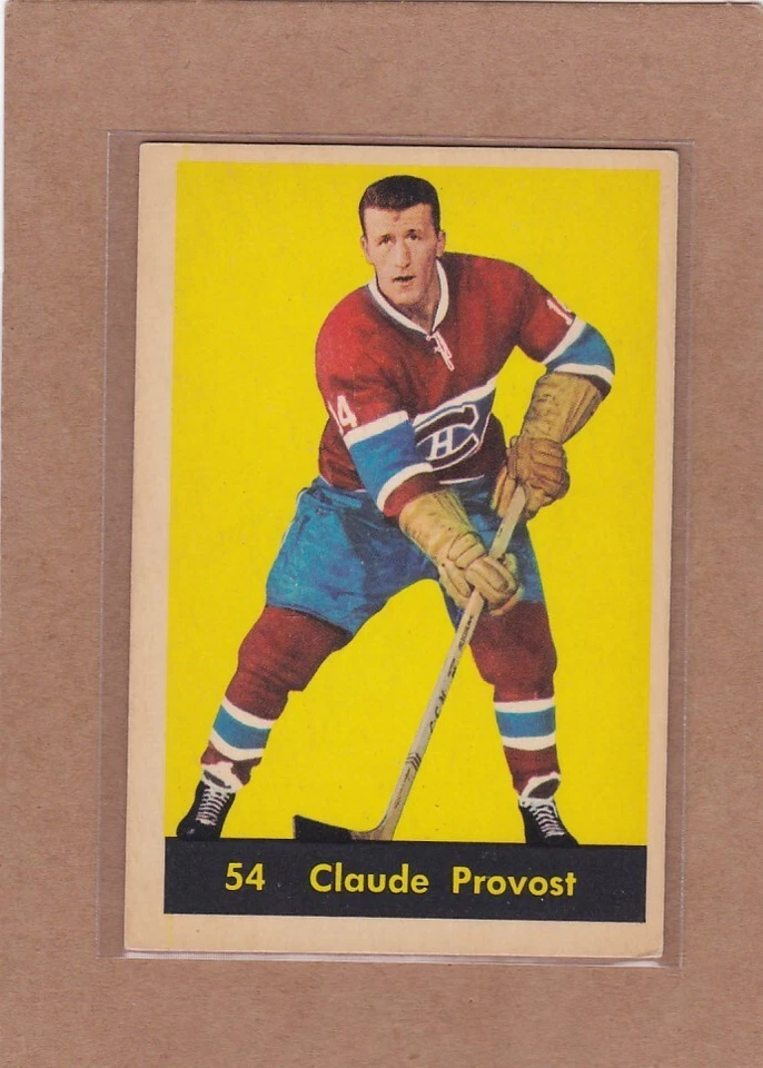 1960-61 PARKHURST HOCKEY CLAUDE PROVOST #54 CANADIENS EX+ *A32519 - Image 1 of 1