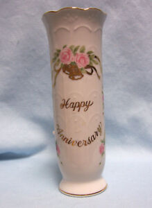 Anniversary Collectible/Bud Vase 1998 Happy Anniversary Decorated Lefton China