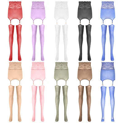 Damen Strapsstrumpfhose Sexy Clubbekleidung Nachtclub Feinstrumpfhose Spitze - Bild 1 von 3