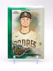 2022 Topps Allen & Ginter Chrome Yu Darvish #161 GREEN Refractor /99 - Picture 1 of 2