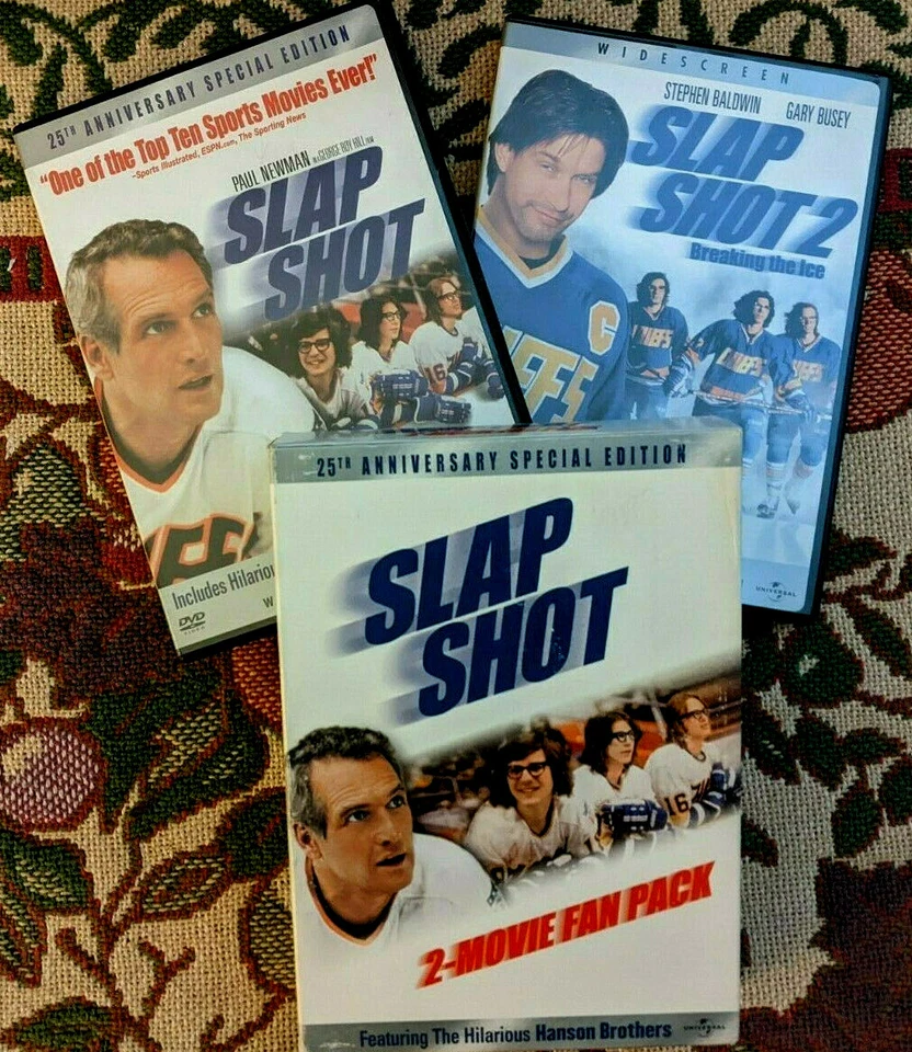 SLAP SHOT 1 AND 2 - DVD Fan Pack, Paul Newman, Stephen Baldwin, Hansen Brothers - Image 1 of 1