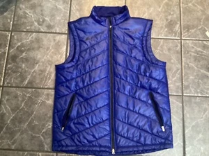 MENS BLUE NIKE FULL ZIP GOLF VEST SIZE XL - Picture 1 of 7