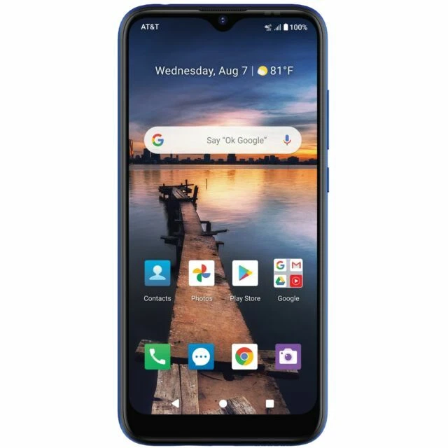 NEW Lunar Blue AT&T Maestro Plus 6.2" 32GB Storage 3GB RAM  4G LTE Prepaid Phone - Image 1 of 1