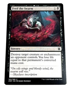 Magic the Gathering Feed the Swarm Zendikar Rising 102/280 Regular Common Card - Picture 1 of 9