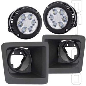 Fit 2014 2015 GMC Sierra 1500 Fog Lights w/ Bezels & 6000K Built-in LED Upgraded - Picture 1 of 6