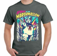 The Real Ghostbusters T-Shirt Mr Stay Puft Marshmallows Navy Heather Tee The Real Ghostbusters T-Shirt Mr Stay Puft Marshmallows Navy Heather Tee