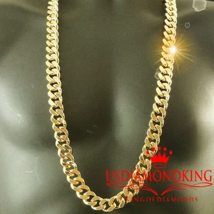 MEN'S NEW 14K YELLOW GOLD FINISH MIAMI CUBAN CURB THICK 18MM NECKLACE CHAIN 500g - Picture 1 of 10
