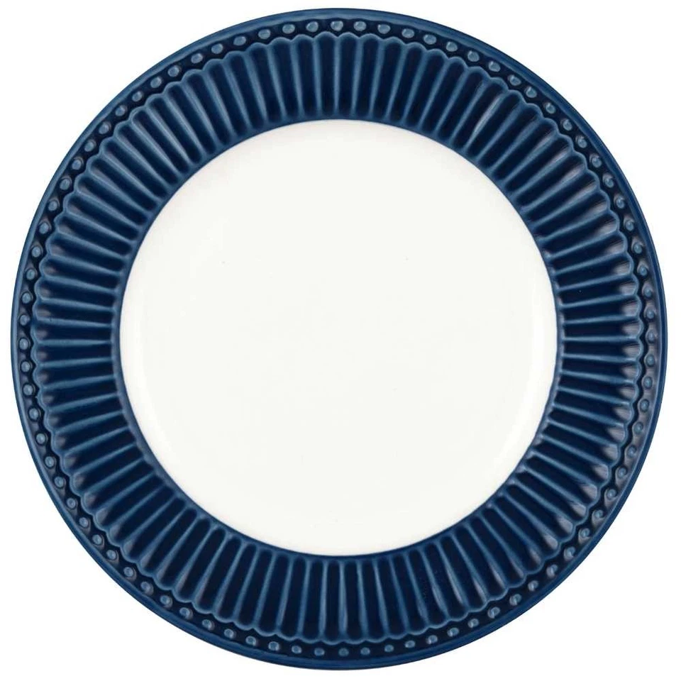 Greengate Teller KLEIN ALICE Blau 17,5 Kuchenteller Everyday Geschirr DARK BLUE - Bild 1 von 1