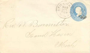 Minnesota Stillwater um 1893 segmentierter Kork Ganzsache Umschlag Ecke ca. - Bild 1 von 1