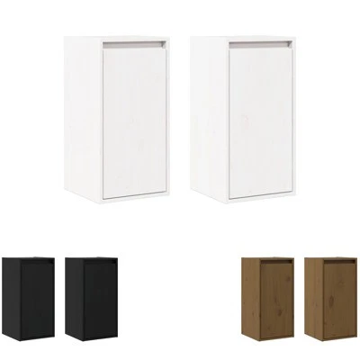 1/2x Solid Wood Pine Wall Cabinet Shelf Storage Organiser Multi Colours vidaXL - image 1 of 4