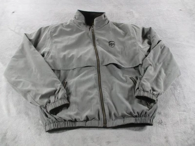 UPS двусторонняя куртка мужская XL серый черный флис с подкладкой молнии карманы Tri-Mountain - Изображение 1 из 4