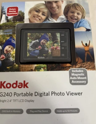 Kodak G240 Portable Digital Photo Viewer 2.4 Inch LCD Digital Display Black New - Image 1 of 3