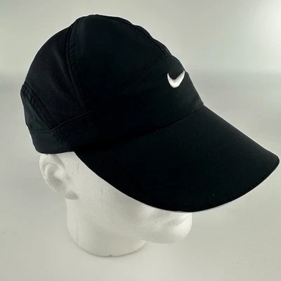 Nike Dri-fit Featherlight - Gorra/Gorra Swoosh Central Negra Gancho y Lazo - OSFM Foto 1 de 4