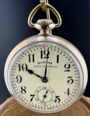 1928 ILLINOIS Santa Fe Special WATCH CO. 21 JEWEL POCKET WATCH SN 5356672 - Image 1 of 4