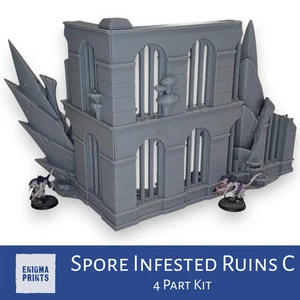 Spore Infested Ruins C | Tulipa | Tyranid Terrain Scenery for Tabletop Wargaming - Picture 1 of 8