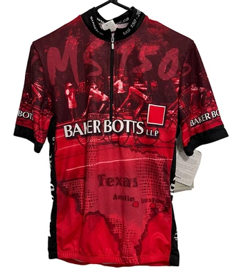 BAKER BOTTS Unisex 1/4 Zip MS 150 2004 S/Sleeve Cycling Jersey M Sugoi NEW TAG - Image 1 of 4