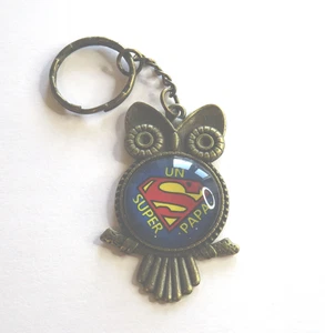 porte clés hibou "un super papa" - Imagen 1 de 2