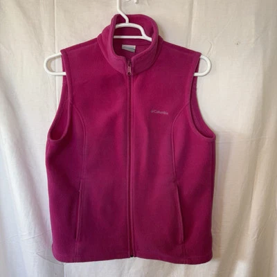 Chaleco polar COLUMBIA para mujer Benton Springs rosa cremallera completa talla extra grande XL Foto 1 de 4