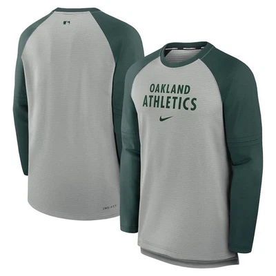 Oakland Athletics Nike Authentic Collection Game Time Raglan Large - Image 1 of 2