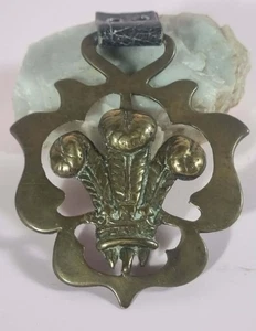 Caballo vintage de latón con plumas del Príncipe de Gales 11 cm por 9 cm - Imagen 1 de 4
